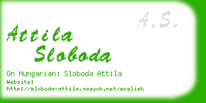 attila sloboda business card